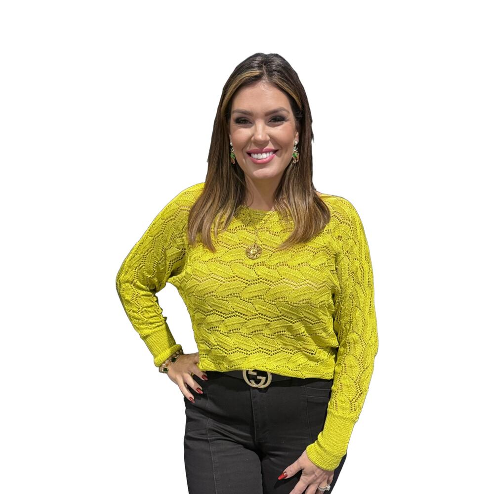 Chartreuse Charm Sweater by Eesome NWT